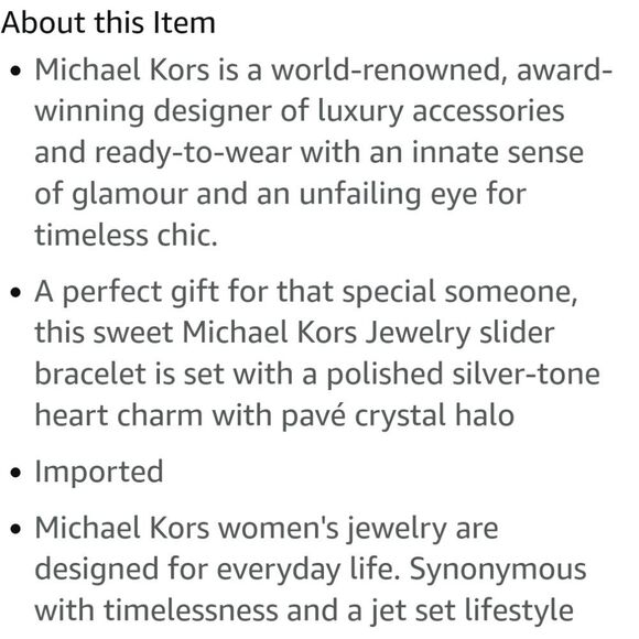 Michael Kors Stainless Steel Silver- Tone Slider Bracelet w/Crystal Accents - Picture 7 of 12